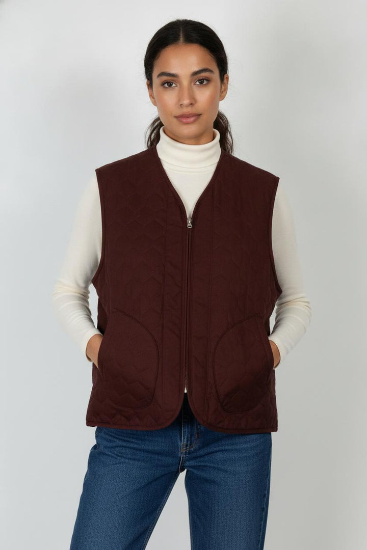 Gilet Bordeau - Taille L/40 de la marque The Frankie Shop | PARAD105988 - Vendu par Paradigme - Image 1