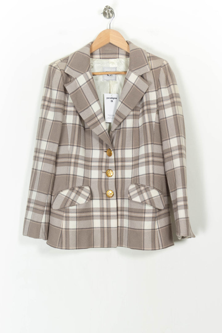 Veste Carreaux Beige et Blanc - Taille XXL/44 de la marque Weill | PARAD105996 - Vendu par Paradigme - Image 2