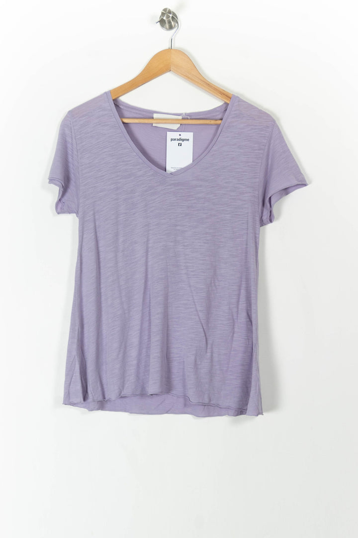 Tee-shirt Violet - Taille S/36 de la marque American Vintage | PARAD105999 - Vendu par Paradigme - Image 2