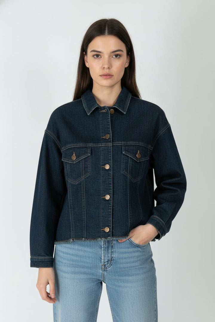 Veste en Jean Bleue - Taille S/36 de la marque Maison 123 | PARAD106002 - Vendu par Paradigme - Image 1