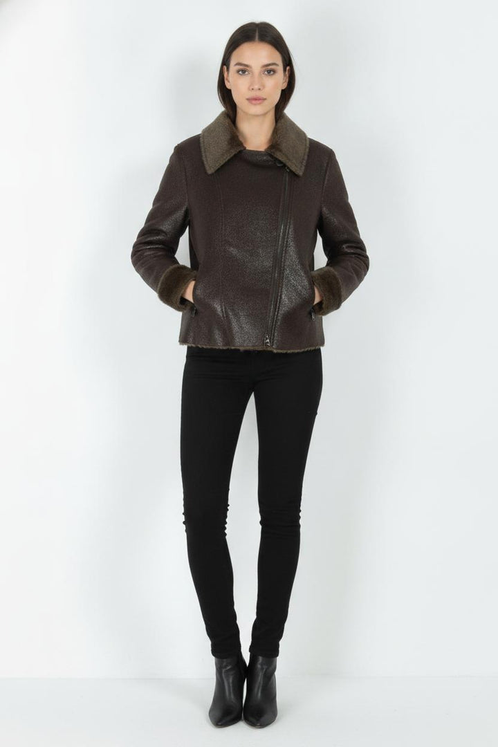 Blouson Marron - Taille M/38 de la marque Indies | PARAD106007 - Vendu par Paradigme - Image 1