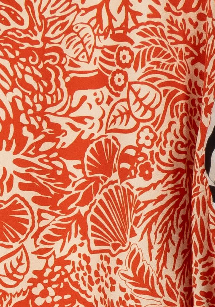 Blouse Orange et Noire - Taille S/36 de la marque Indies | PARAD106016 - Vendu par Paradigme - Image 3