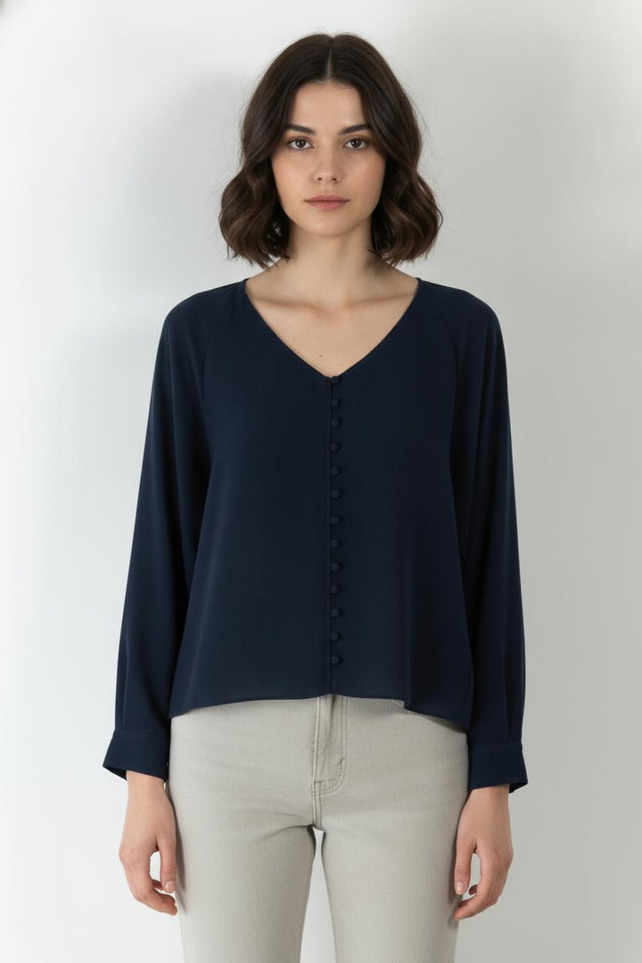 Blouse Bleue - Taille XL/42 de la marque Sézane | PARAD106018 - Vendu par Paradigme - Image 1