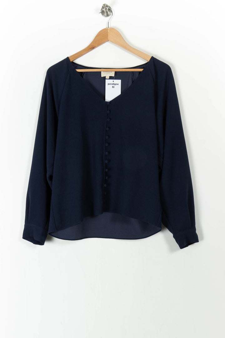 Blouse Bleue - Taille XL/42 de la marque Sézane | PARAD106018 - Vendu par Paradigme - Image 2