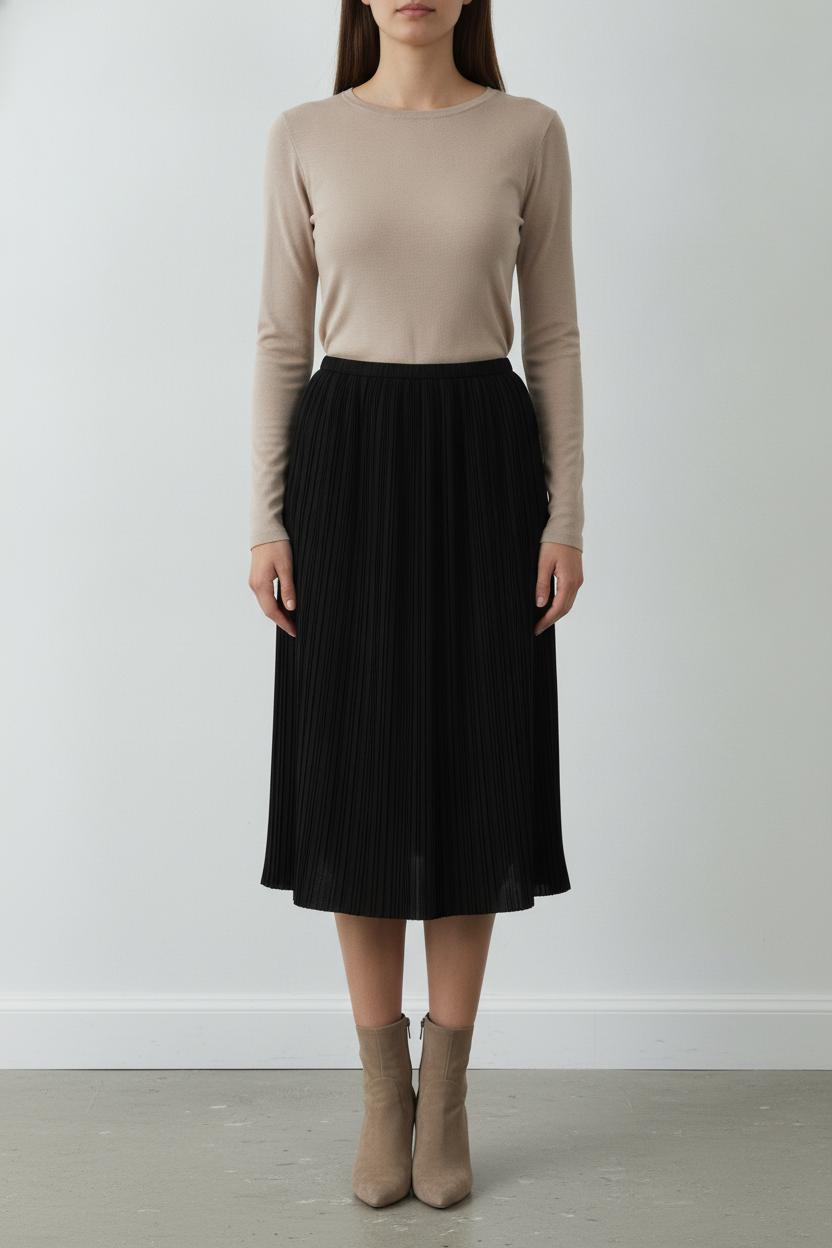 Jupe Plissée Noire - Taille XL/42 de la marque IKKS | PARAD106021 - Vendu par Paradigme - Image 1