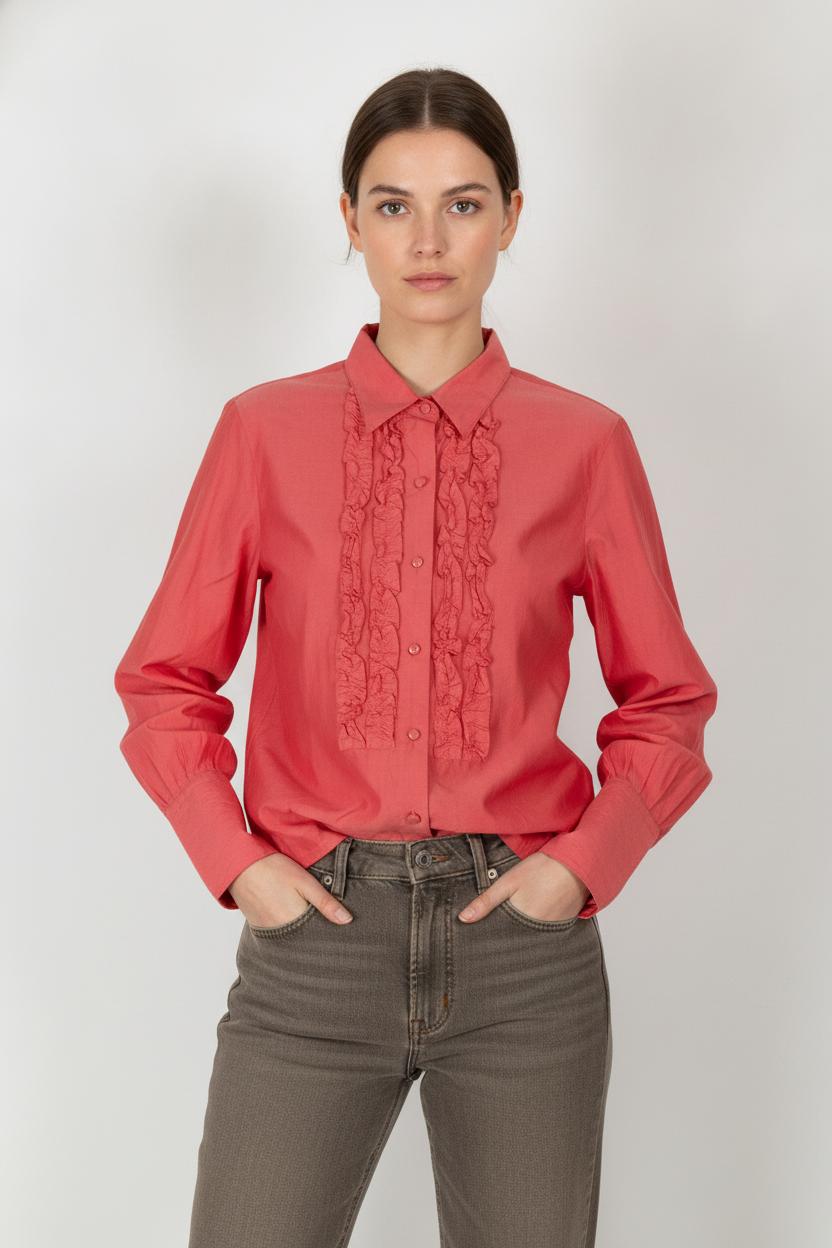 Chemise Rouge - Taille XL/42 de la marque Figaret | PARAD106022 - Vendu par Paradigme - Image 1