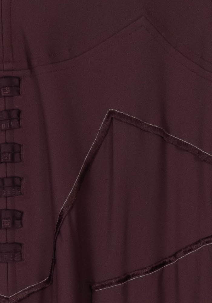 Robe Évasée Bordeaux - Taille XL/42 de la marque Indies | PARAD106023 - Vendu par Paradigme - Image 3