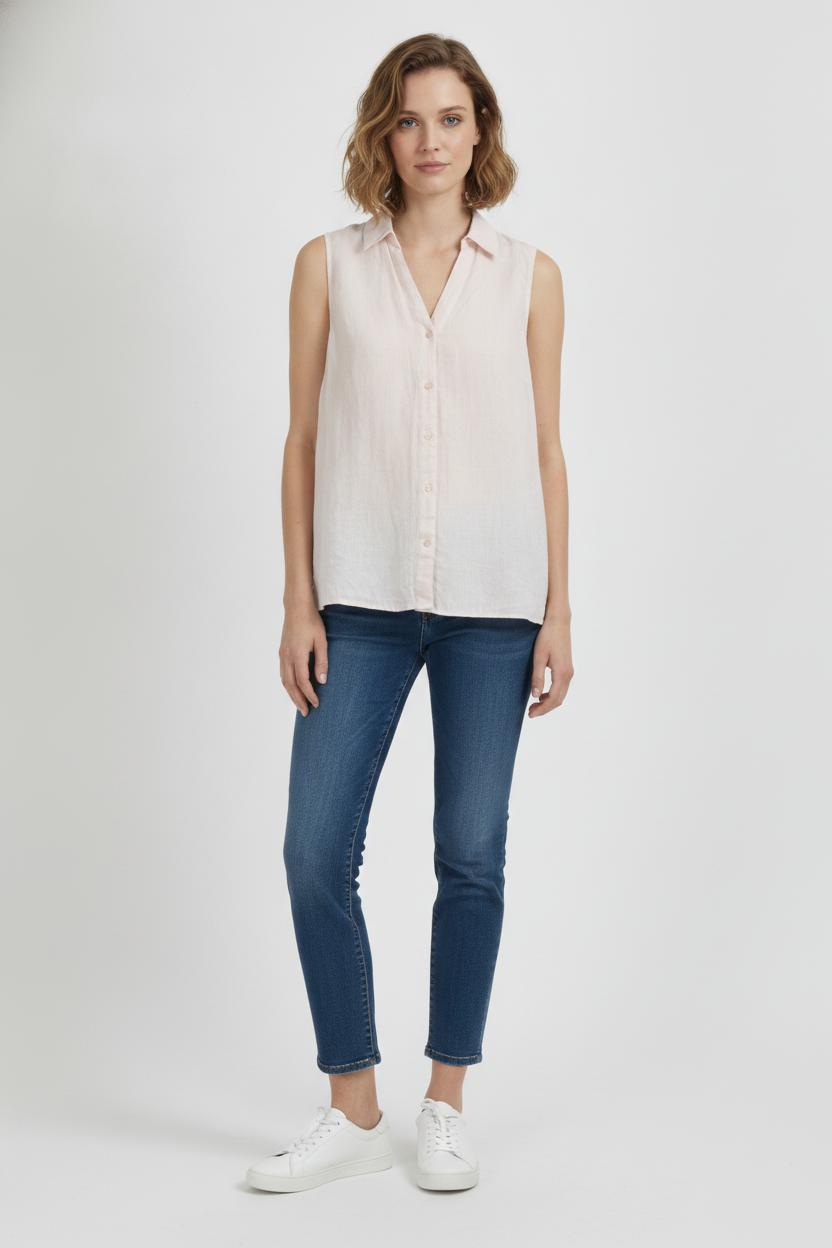 Blouse Sans Manches Rose - Taille L/40 de la marque Caroll | PARAD106030 - Vendu par Paradigme - Image 1