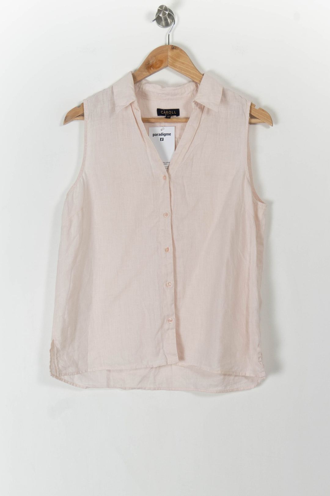 Blouse Sans Manches Rose - Taille L/40 de la marque Caroll | PARAD106030 - Vendu par Paradigme - Image 2