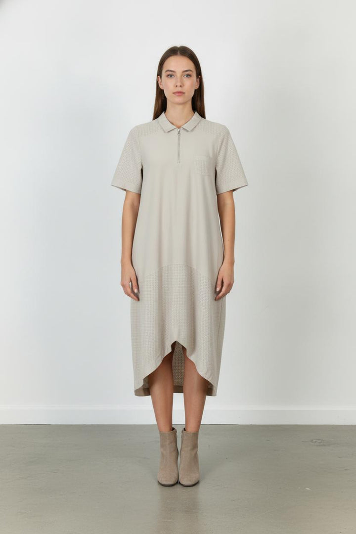 Robe Polo Beige - Taille M/38 de la marque Indies | PARAD106034 - Vendu par Paradigme - Image 1