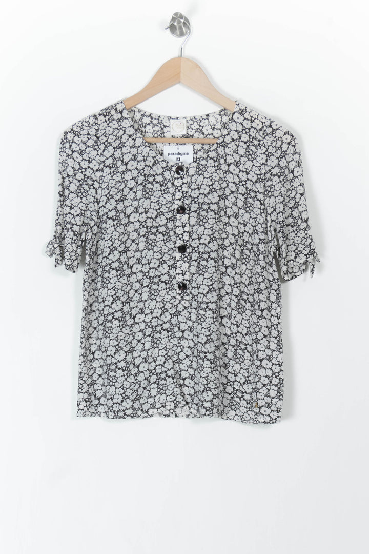 Blouse Noire et Blanche - Taille XS/34 de la marque Des petits hauts | PARAD106037 - Vendu par Paradigme - Image 2