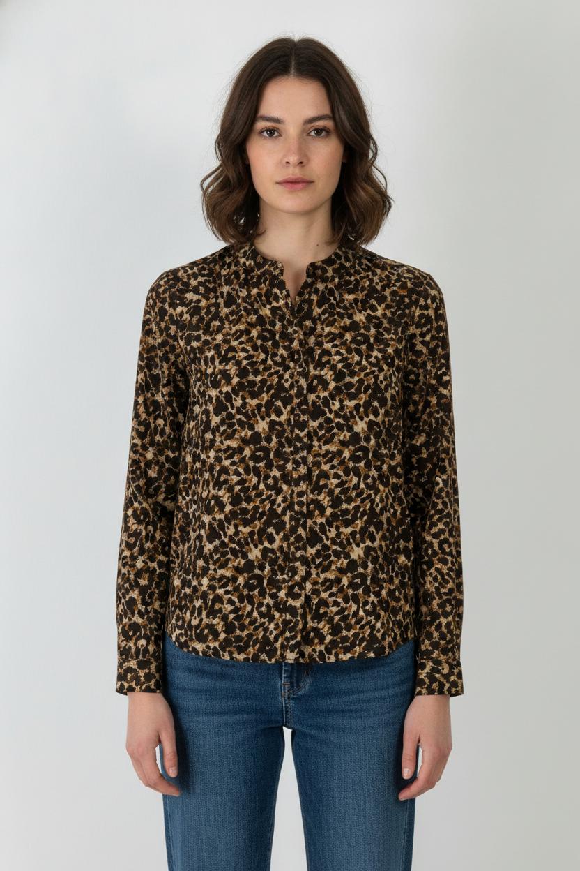 Chemise Marron et Beige - Taille XS/34 de la marque Petite Mendigote | PARAD106041 - Vendu par Paradigme - Image 1
