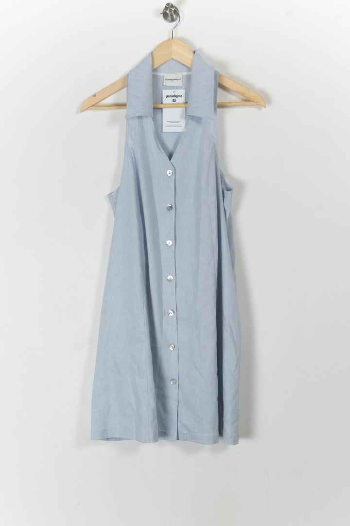 Robe Chemise Bleue - Taille L/40 de la marque Claudie Pierlot | PARAD106043 - Vendu par Paradigme - Image 2
