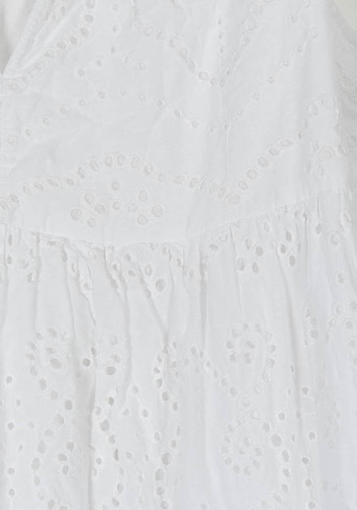 Robe Brodée Blanche - Taille L/40 de la marque IKKS | PARAD106049 - Vendu par Paradigme - Image 3