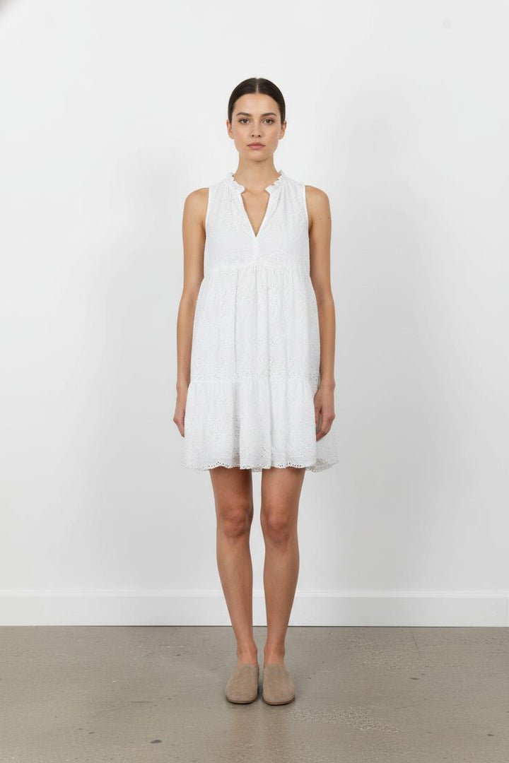 Robe Brodée Blanche - Taille L/40 de la marque IKKS | PARAD106049 - Vendu par Paradigme - Image 1