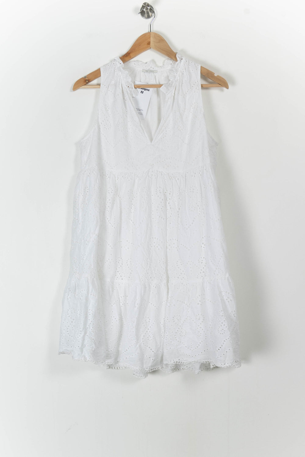 Robe Brodée Blanche - Taille L/40 de la marque IKKS | PARAD106049 - Vendu par Paradigme - Image 2