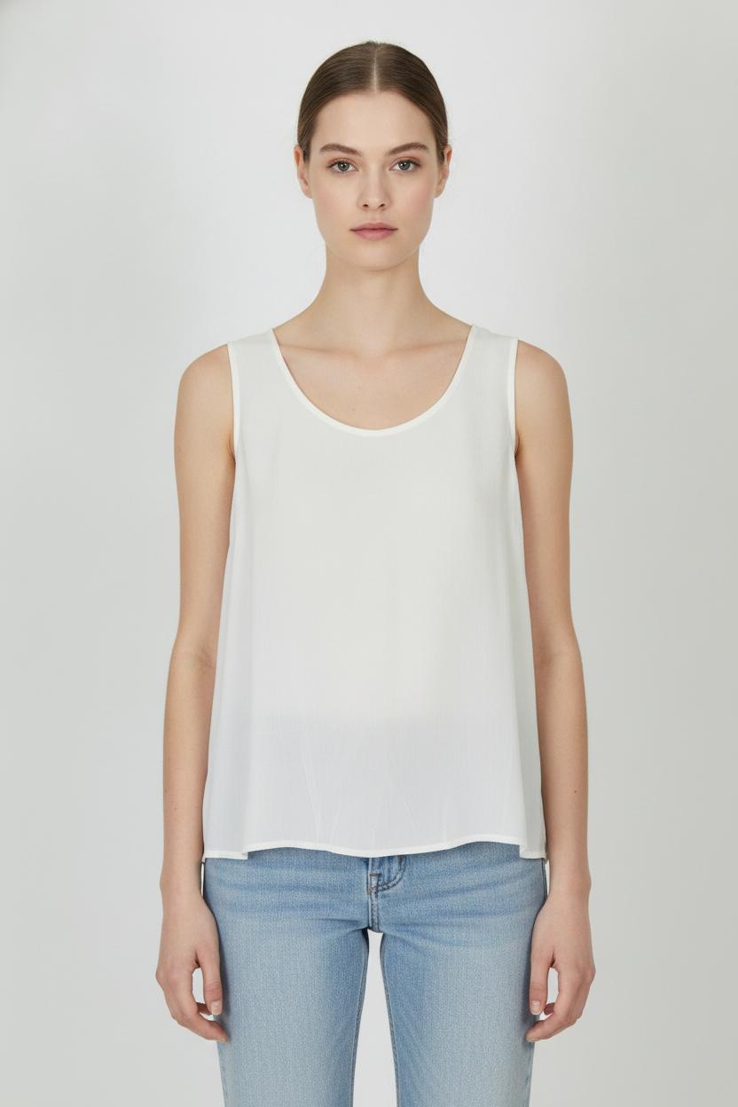Débardeur Blanc - Taille XS/34 de la marque La Fée Maraboutée | PARAD106050 - Vendu par Paradigme - Image 1