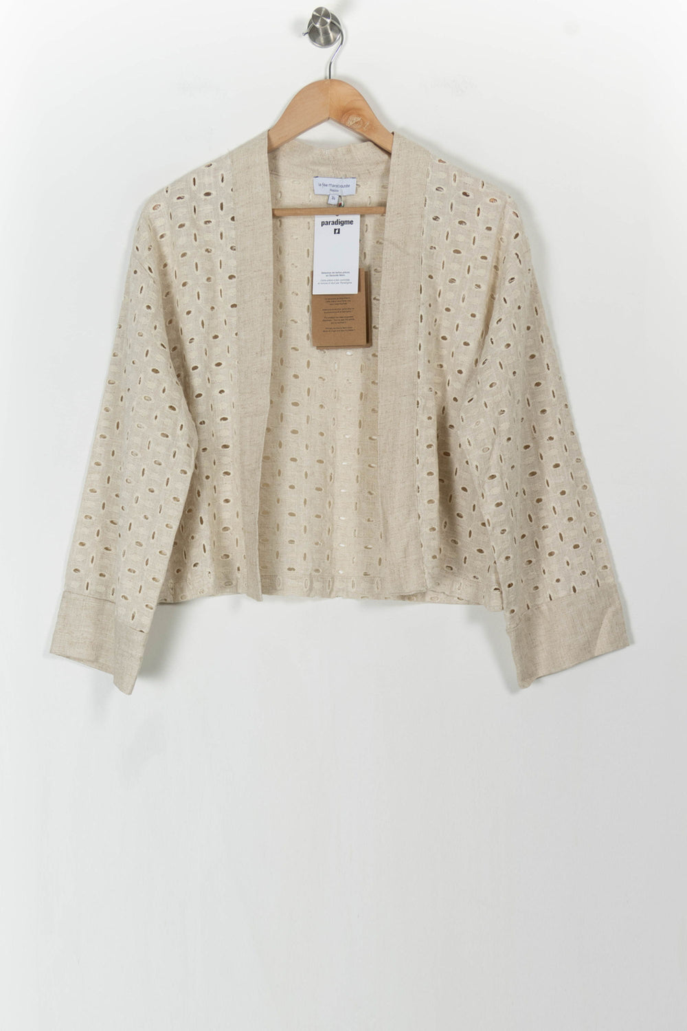 Veste Courte Beige - Taille S/36 de la marque La Fée Maraboutée | PARAD106054 - Vendu par Paradigme - Image 2