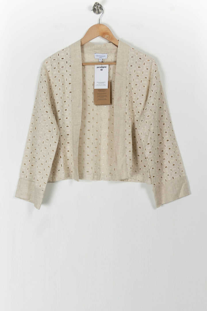 Veste Courte Beige - Taille S/36 de la marque La Fée Maraboutée | PARAD106054 - Vendu par Paradigme - Image 2