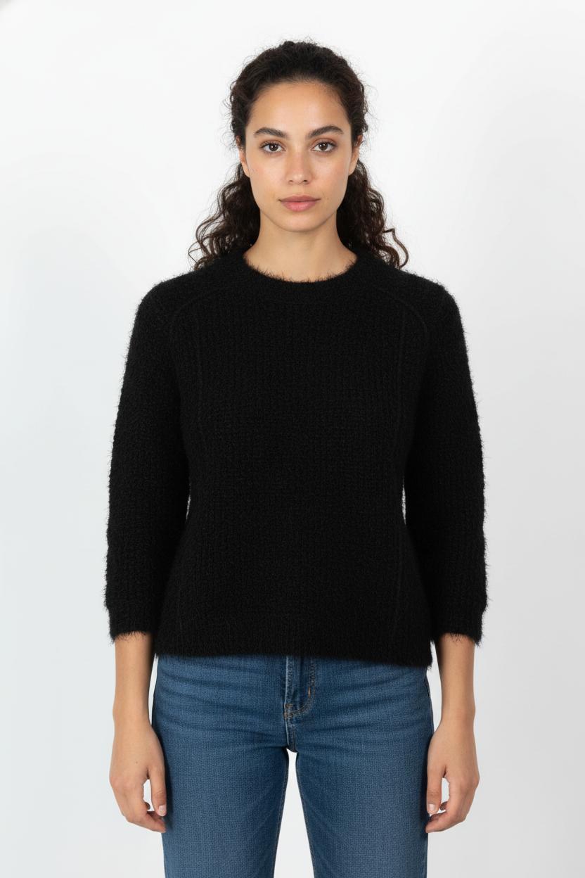 Pull Noir - Taille XS/34 de la marque La Fée Maraboutée | PARAD106057 - Vendu par Paradigme - Image 1