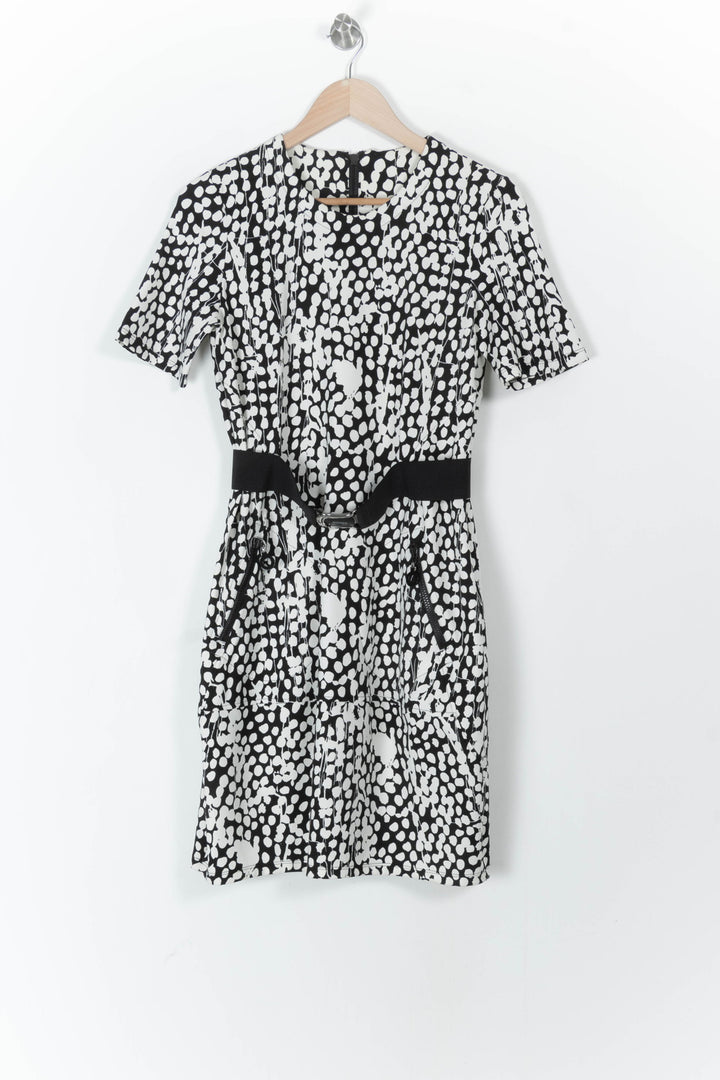 Robe Courte Noire et Blanche - Taille M/38 de la marque Indies | PARAD106058 - Vendu par Paradigme - Image 2