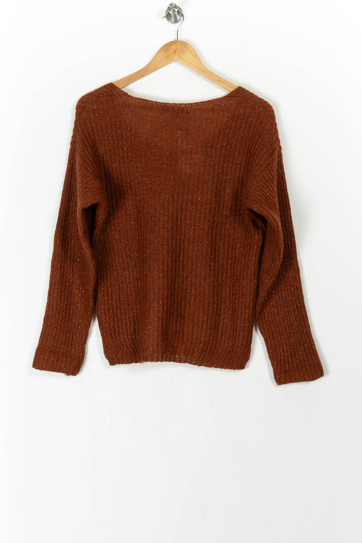 Pull Marron - Taille S/36 de la marque La Fée Maraboutée | PARAD106061 - Vendu par Paradigme - Image 4