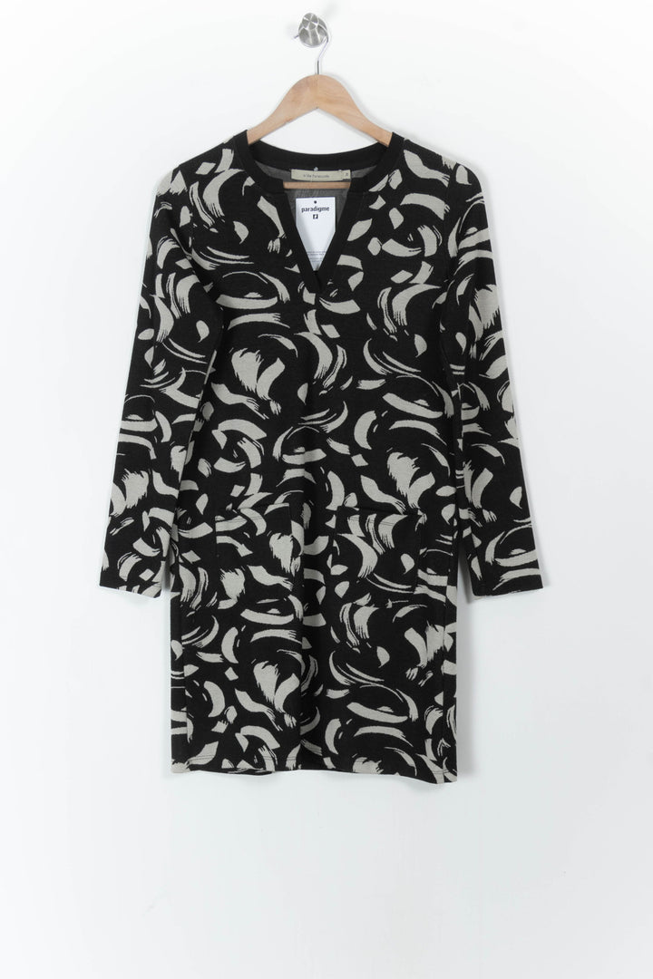 Robe Noire et Blanche - Taille S/36 de la marque La Fée Maraboutée | PARAD106064 - Vendu par Paradigme - Image 2
