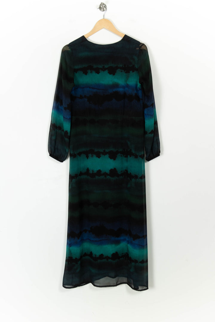 Robe Longue Bleu et Vert - Taille S/36 de la marque La Fée Maraboutée | PARAD106067 - Vendu par Paradigme - Image 4