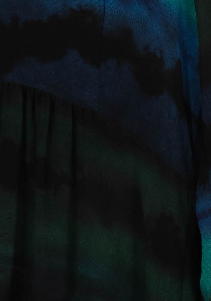 Robe Longue Bleu et Vert - Taille S/36 de la marque La Fée Maraboutée | PARAD106067 - Vendu par Paradigme - Image 3