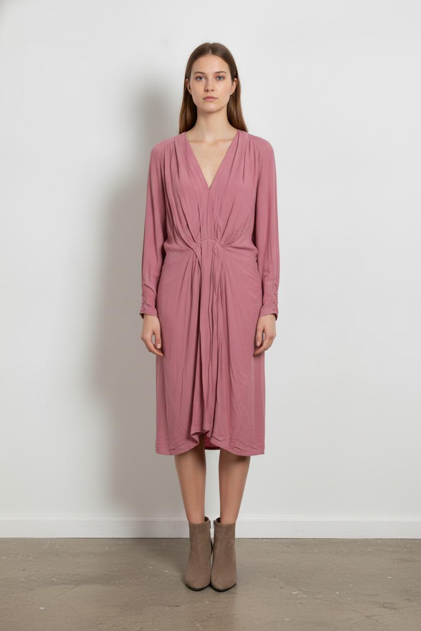 Robe Midi Rose - Taille XS/34 de la marque Suncoo | PARAD106069 - Vendu par Paradigme - Image 1