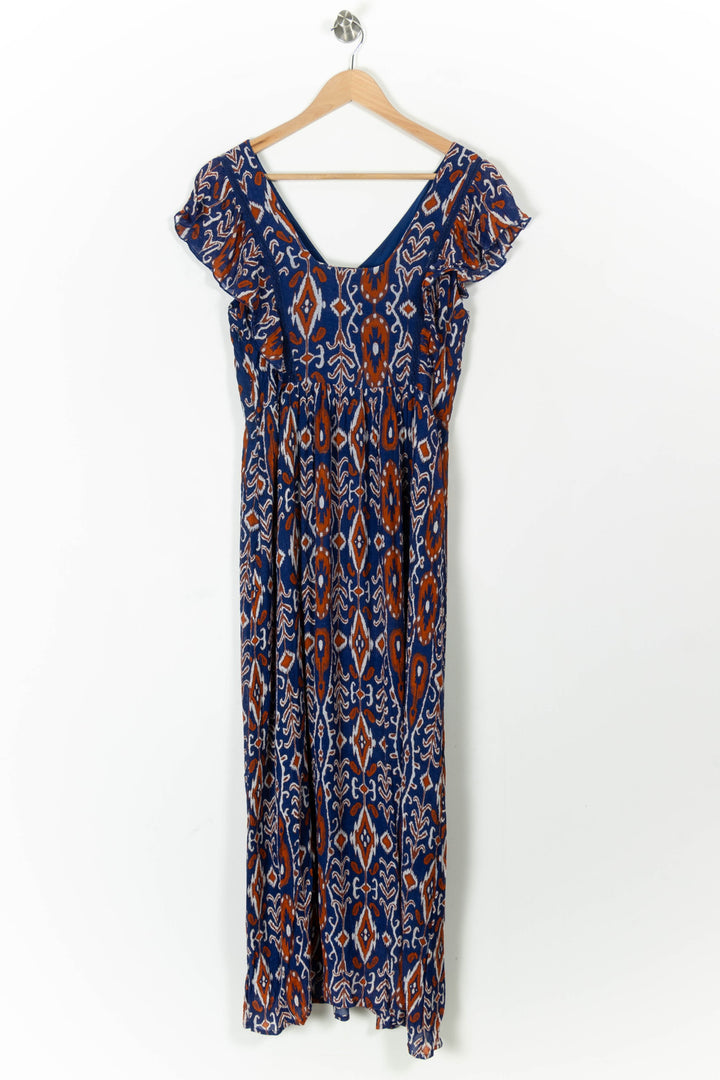 Robe Longue Bleue et Orange - Taille S/36 de la marque La Fée Maraboutée | PARAD106071 - Vendu par Paradigme - Image 4