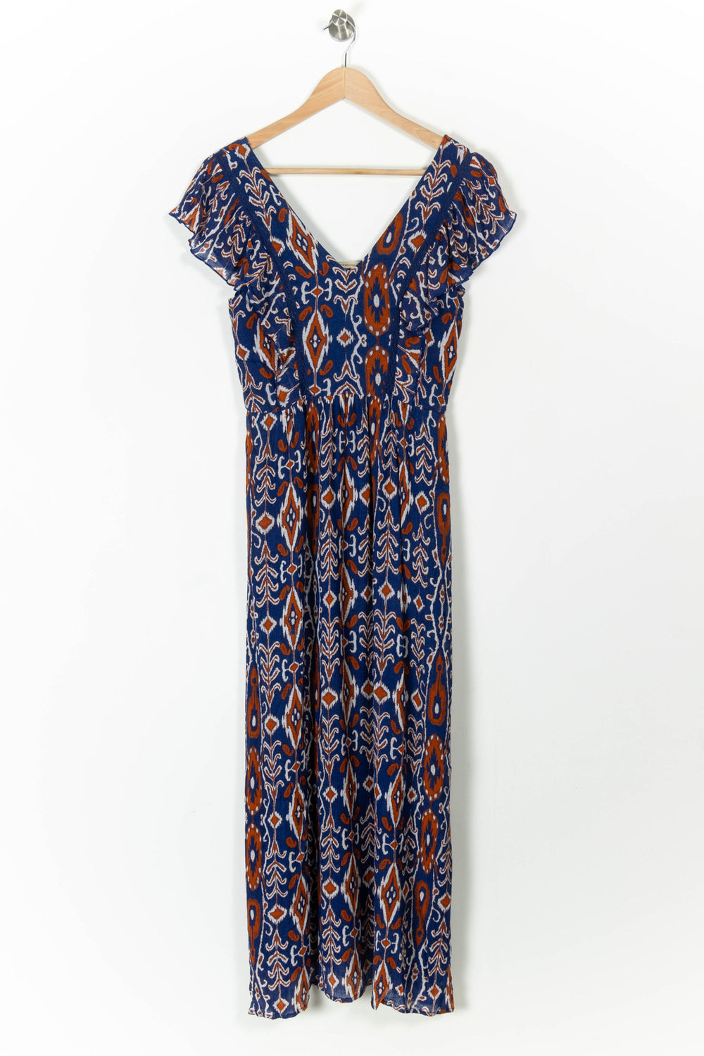 Robe Longue Bleue et Orange - Taille S/36 de la marque La Fée Maraboutée | PARAD106071 - Vendu par Paradigme - Image 2
