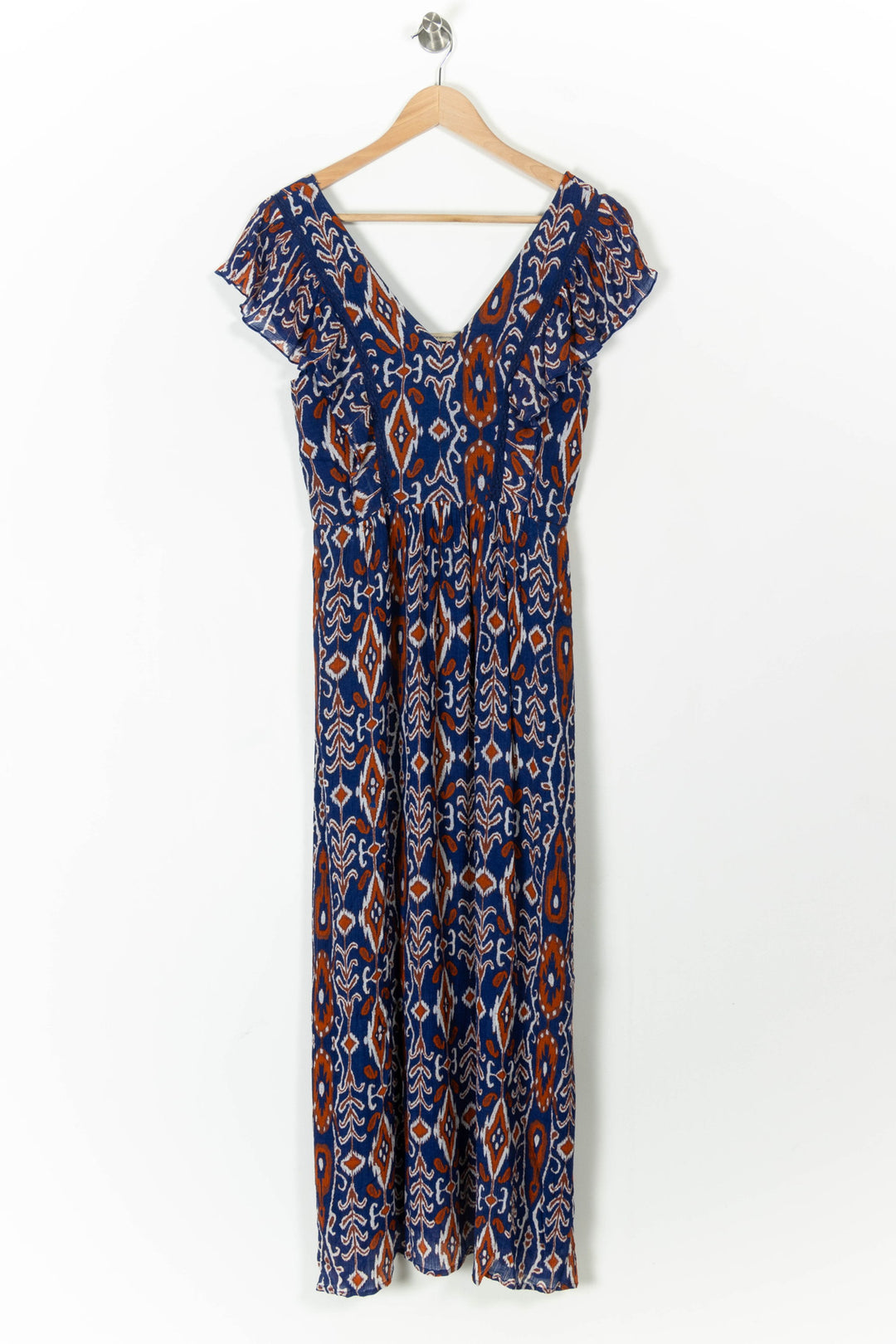 Robe Longue Bleue et Orange - Taille S/36 de la marque La Fée Maraboutée | PARAD106071 - Vendu par Paradigme - Image 2