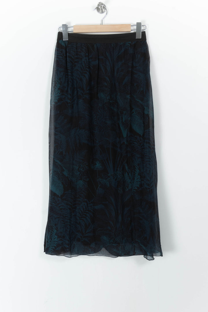 Jupe Noire et Verte - Taille S/36 de la marque La Fée Maraboutée | PARAD106073 - Vendu par Paradigme - Image 2