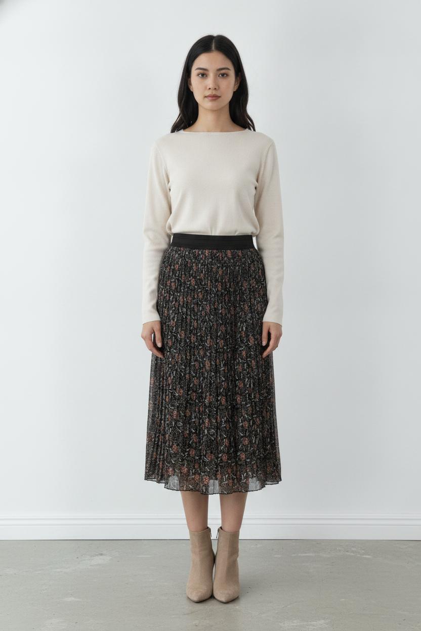 Jupe Plissée Multicolore - Taille S/36 de la marque La Fée Maraboutée | PARAD106074 - Vendu par Paradigme - Image 1