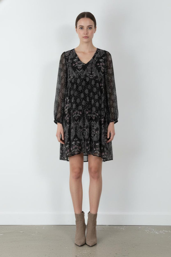 Robe Noire et Grise - Taille S/36 de la marque La Fée Maraboutée | PARAD106075 - Vendu par Paradigme - Image 1