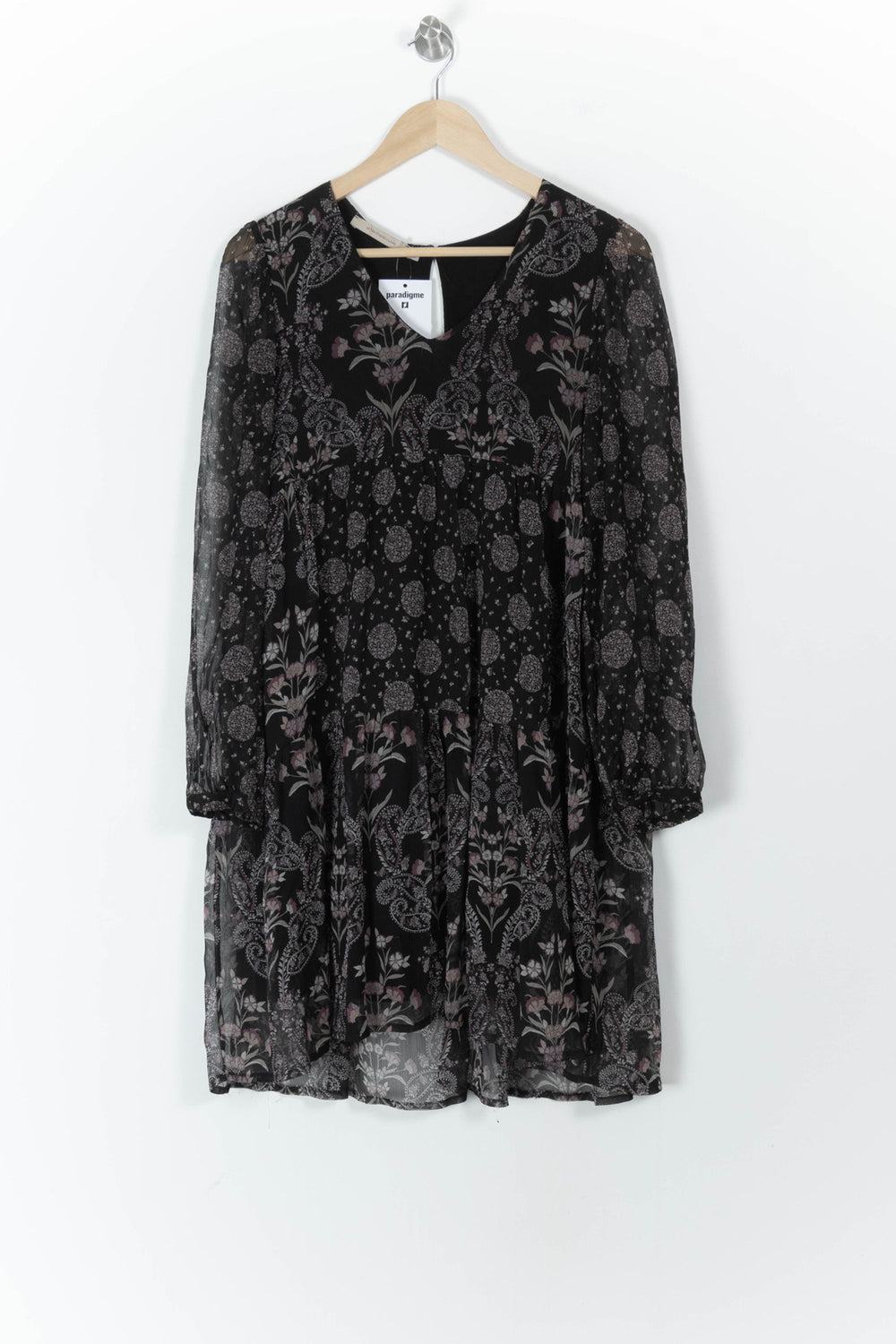 Robe Noire et Grise - Taille S/36 de la marque La Fée Maraboutée | PARAD106075 - Vendu par Paradigme - Image 2