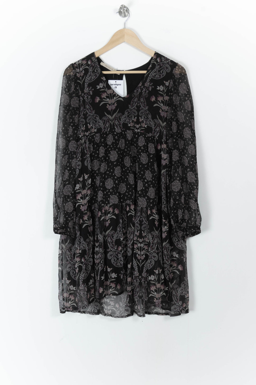 Robe Noire et Grise - Taille S/36 de la marque La Fée Maraboutée | PARAD106075 - Vendu par Paradigme - Image 2