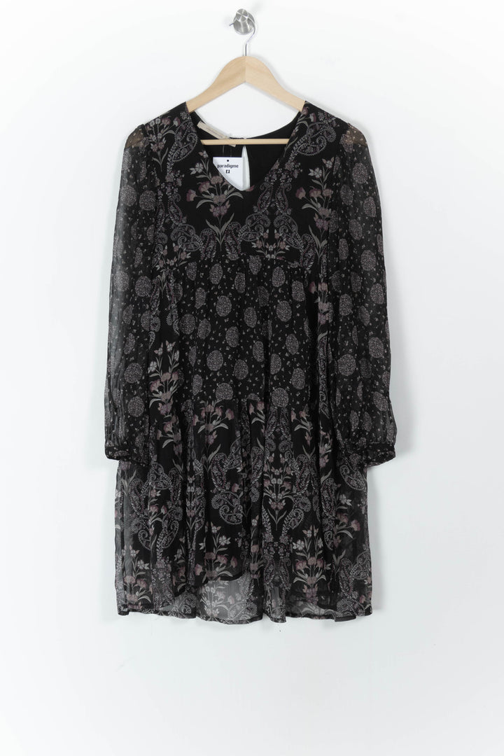 Robe Noire et Grise - Taille S/36 de la marque La Fée Maraboutée | PARAD106075 - Vendu par Paradigme - Image 2