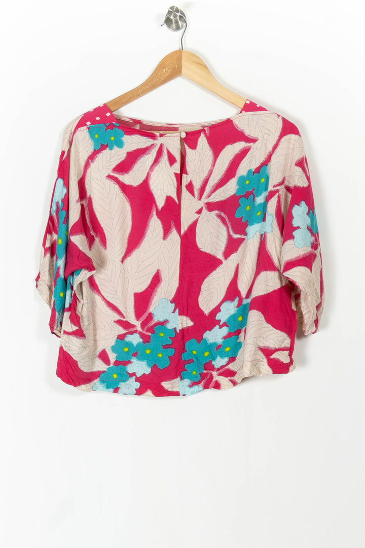 Blouse Rose et Beige - Taille L/40 de la marque Caroll | PARAD106082 - Vendu par Paradigme - Image 4