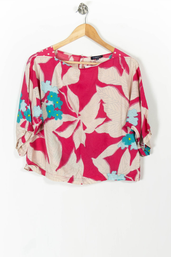 Blouse Rose et Beige - Taille L/40 de la marque Caroll | PARAD106082 - Vendu par Paradigme - Image 2