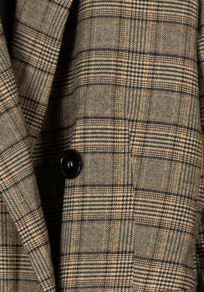 Blazer Beige à Carreaux - Taille M/38 de la marque La Fée Maraboutée | PARAD106094 - Vendu par Paradigme - Image 3