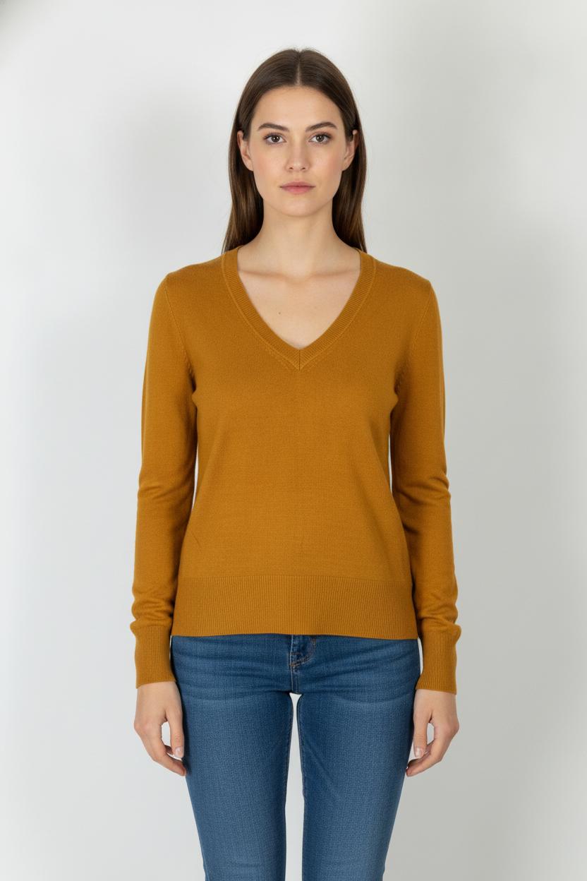 Pull Orange - Taille M/38 de la marque La Fée Maraboutée | PARAD106097 - Vendu par Paradigme - Image 1