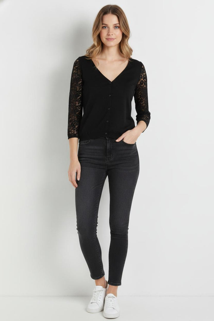 Cardigan Noir - Taille S/36 de la marque Sézane | PARAD106109 - Vendu par Paradigme - Image 1