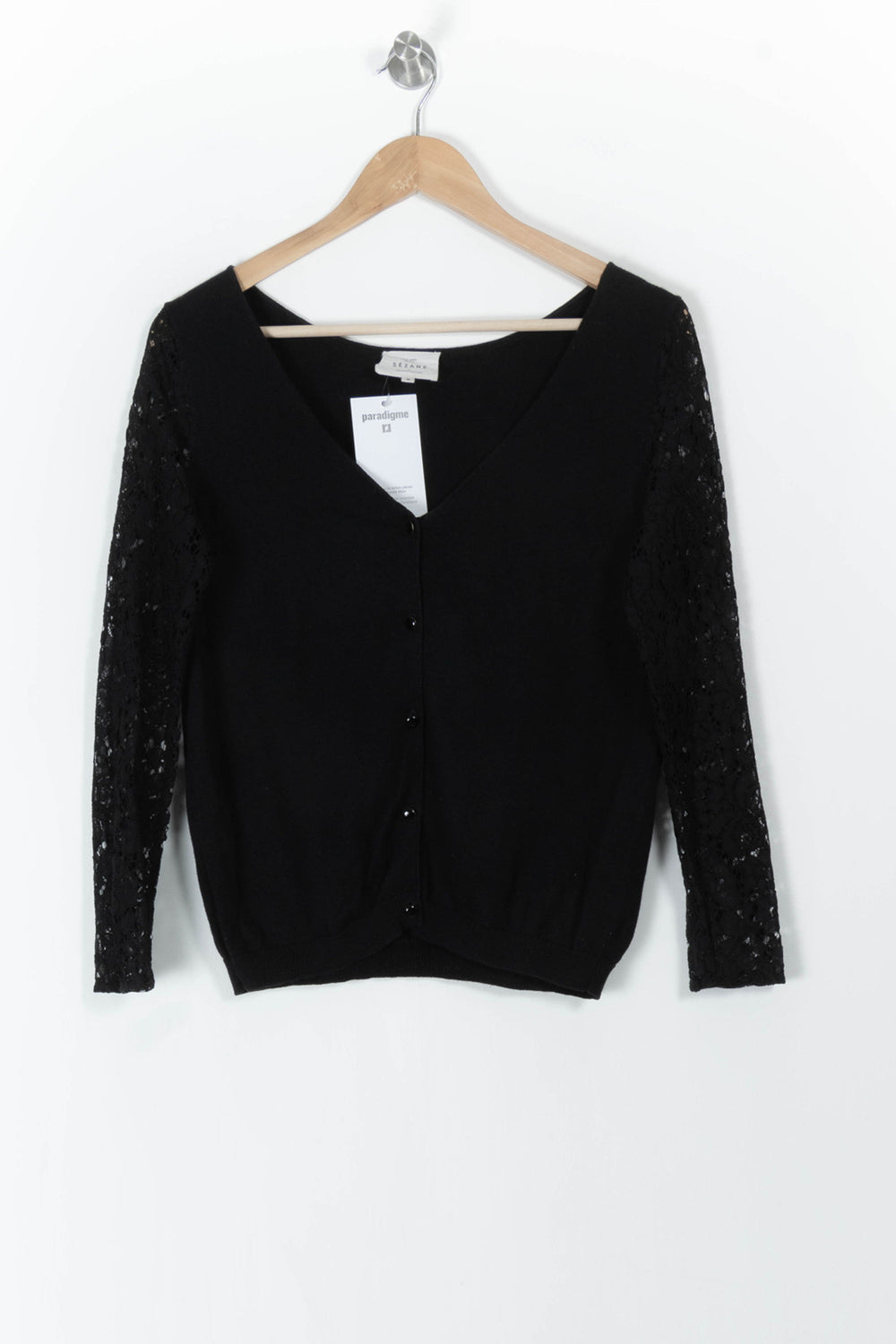 Cardigan Noir - Taille S/36 de la marque Sézane | PARAD106109 - Vendu par Paradigme - Image 2