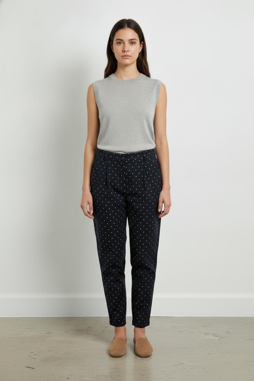 Pantalon Bleu à Pois Blancs - Taille S/36 de la marque Des petits hauts | PARAD106118 - Vendu par Paradigme - Image 1