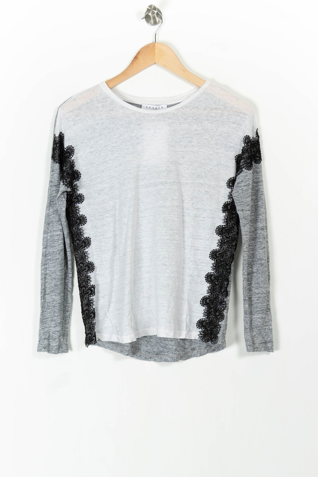 Tunique Grise et Noire - Taille S/36 de la marque Sandro | PARAD106122 - Vendu par Paradigme - Image 2