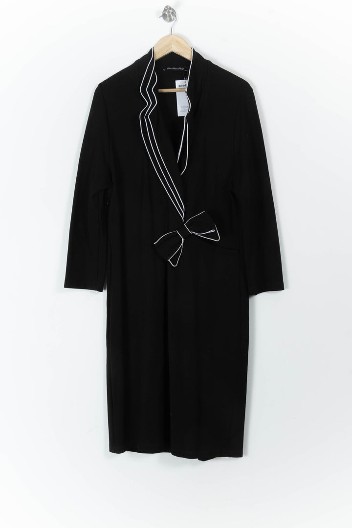 Robe Midi Noire et Blanche - Taille XXXL/46 de la marque Indies | PARAD106125 - Vendu par Paradigme - Image 2