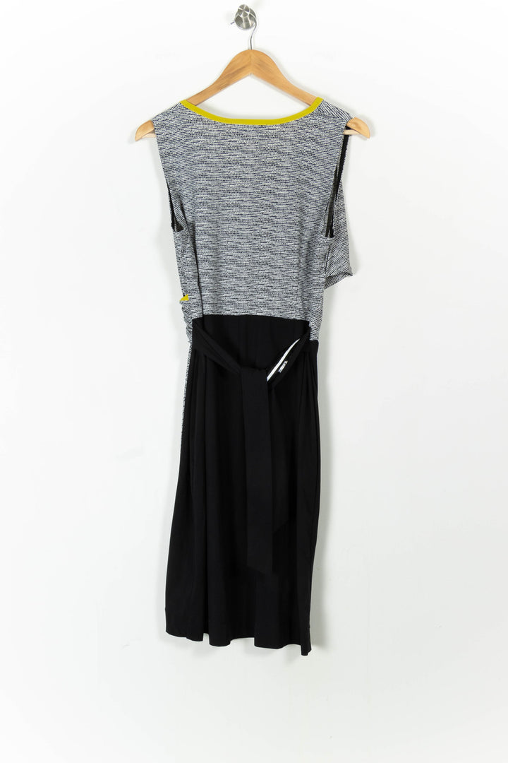 Robe Cache-Cœur Grise et Noire - Taille XXXL/46 de la marque Indies | PARAD106126 - Vendu par Paradigme - Image 4