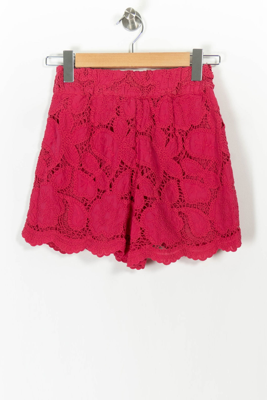 Short en Dentelle Rose - Taille XS/34 de la marque Sandro | PARAD106127 - Vendu par Paradigme - Image 4